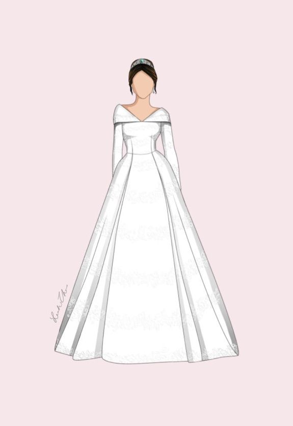 آموزش طراحی لباس عروس